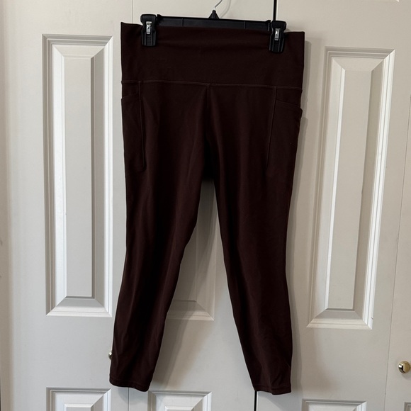 Athleta High-Rise Salutation Stash Brown/Truffle Leggings 7/8 - Picture 3 of 7